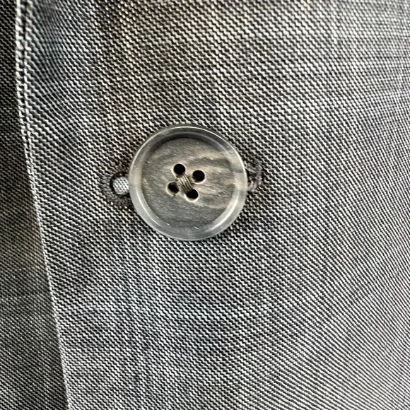 Jack Victor Loro Piana Men's Gray Super 130s‎Two Button Plaid Blazer 40